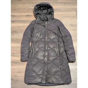 The North Face Womens Black Diamond Quilted Down Hooded Parka Coat F14 TB95+TN95